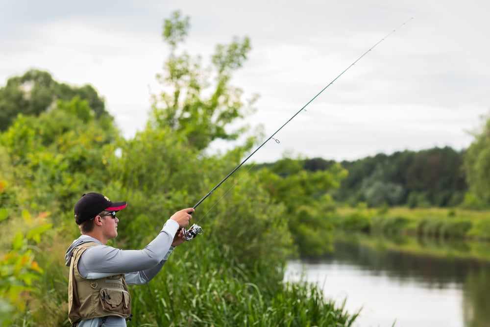 river bank fishing in clarion county pa