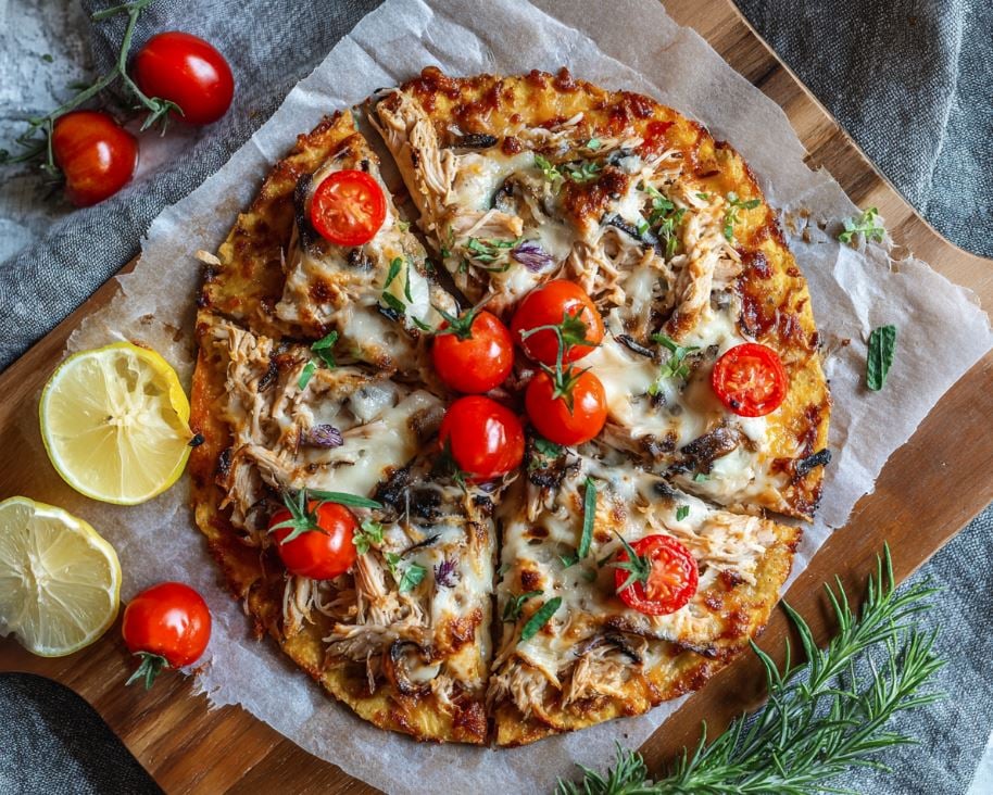 Tinned Mackerel Tortilla Pizza