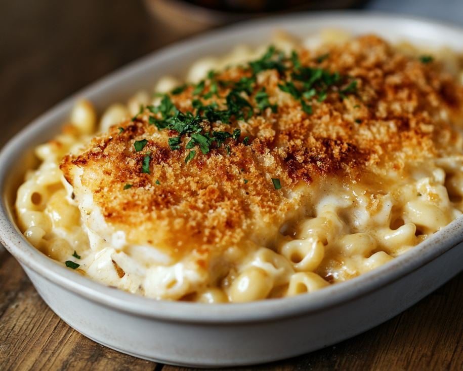 Baked Catfish Mac and Cheese