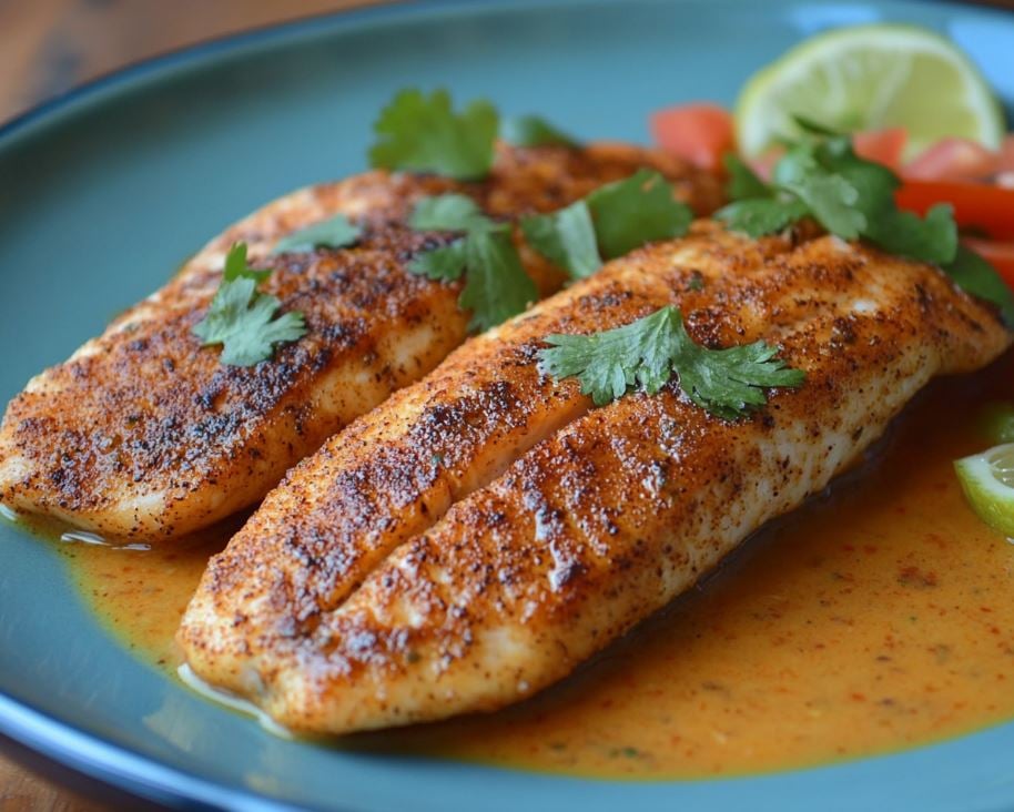 Blackened Catfish with Creole Sauce