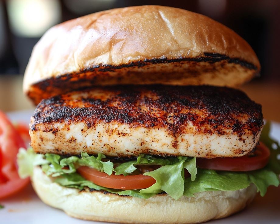 Blackened Swordfish Sandwich