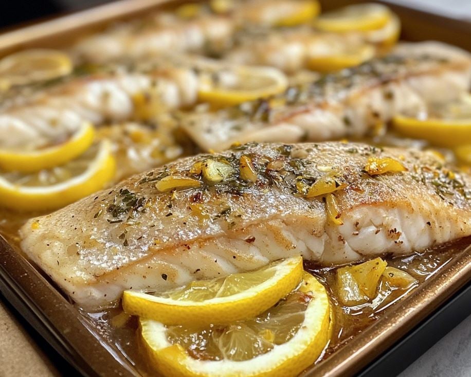 Garlic Lemon Baked Whiting