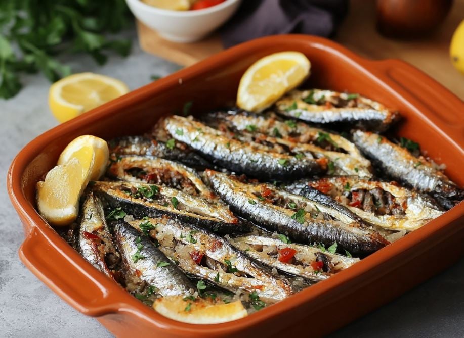 Greek-Style Oven Baked Anchovies