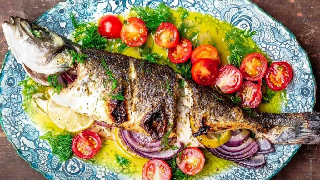 Greek-Style Roasted Branzino