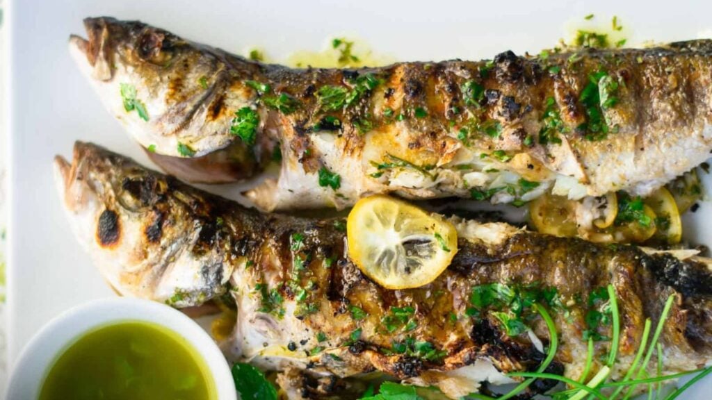 Grilled Branzino with Lemon and Fresh Herbs