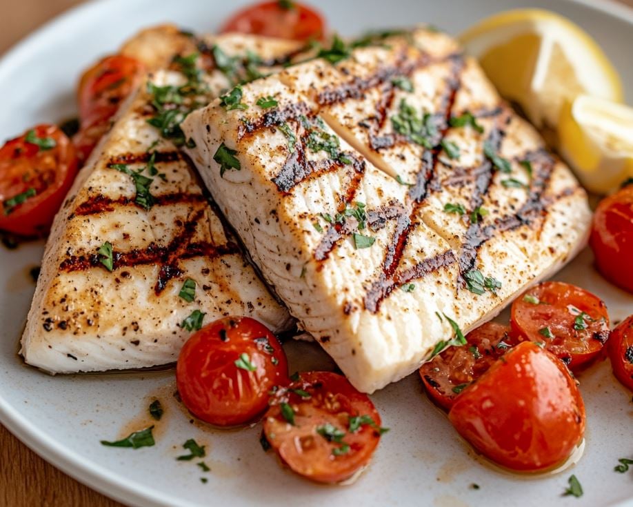 Grilled Swordfish with a Mediterranean Twist