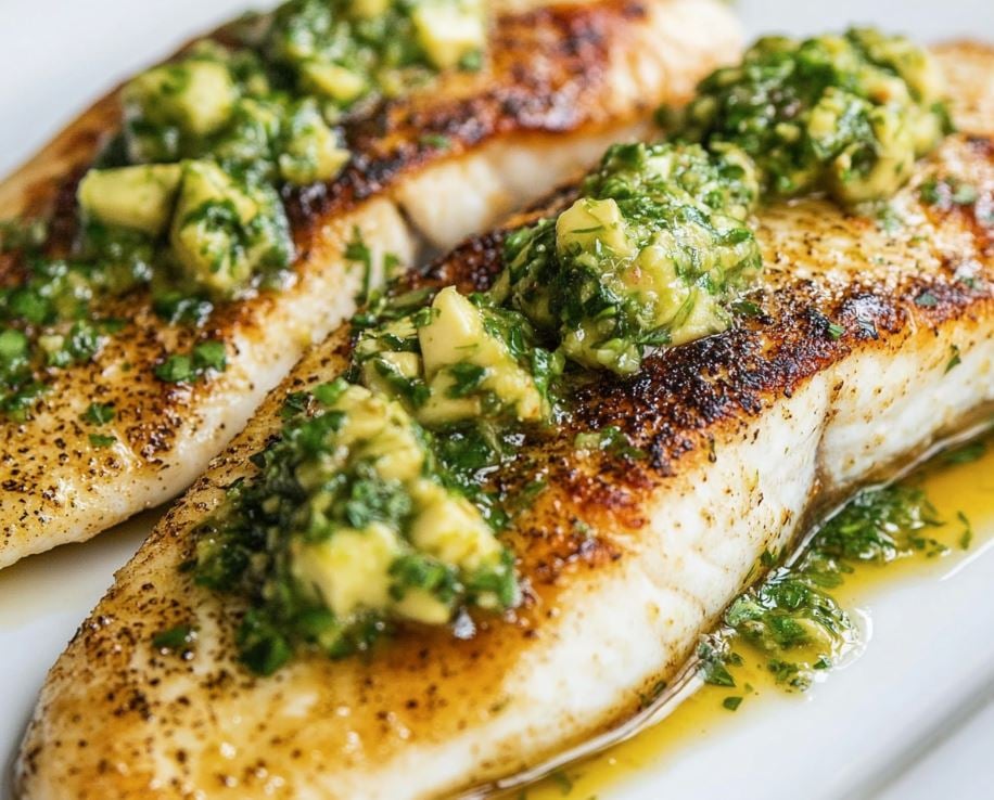 Grilled White Fish with Avocado Relish