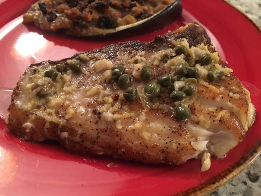 Mediterranean Grouper with Lemon-Caper Wine Sauce
