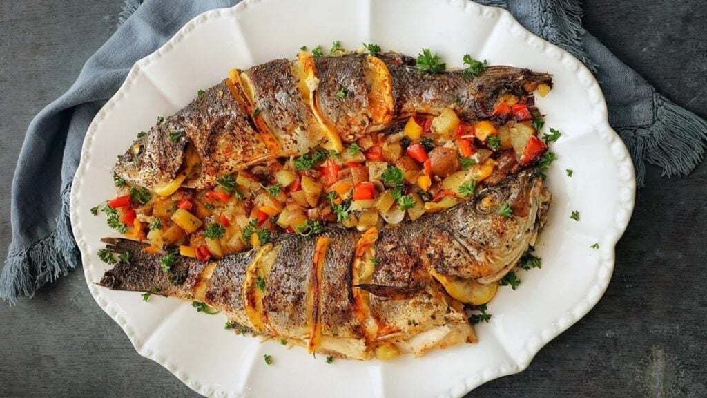 Oven Baked Mediterranean Branzino