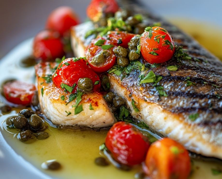Skillet Barramundi with Capers Sauce
