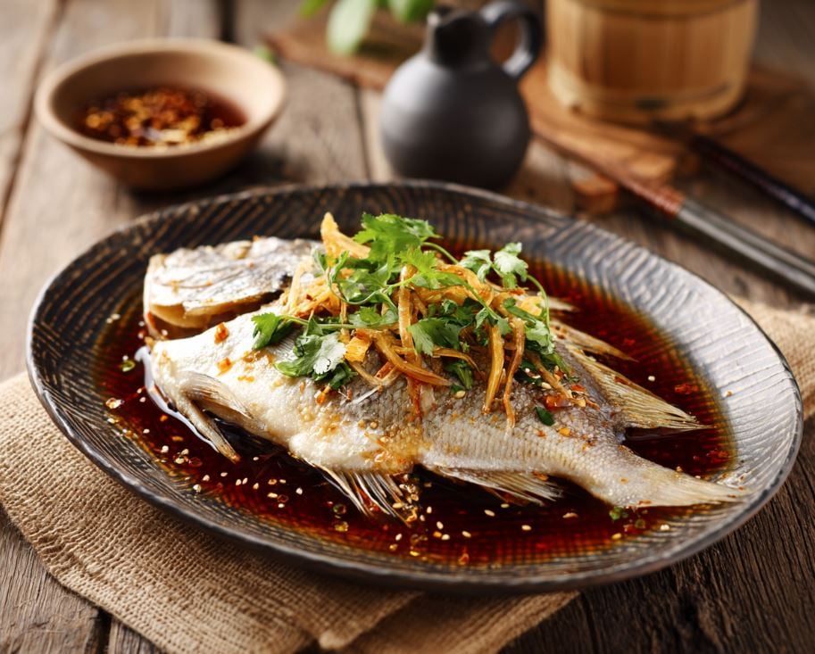 Steamed Pompano with Ginger Sauce