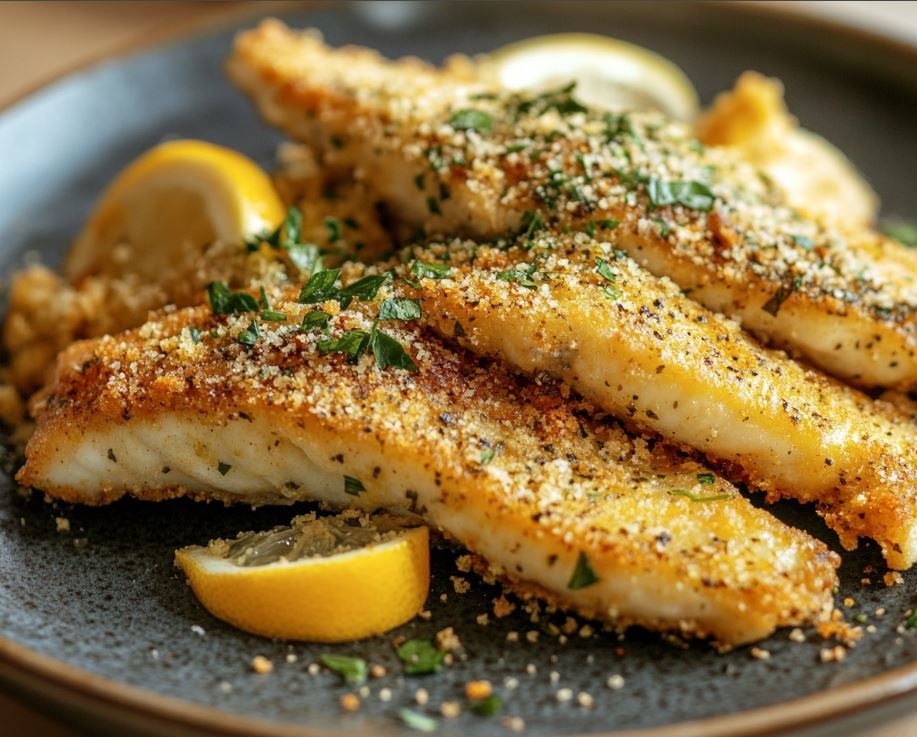 Whiting with Melting Herb Crust