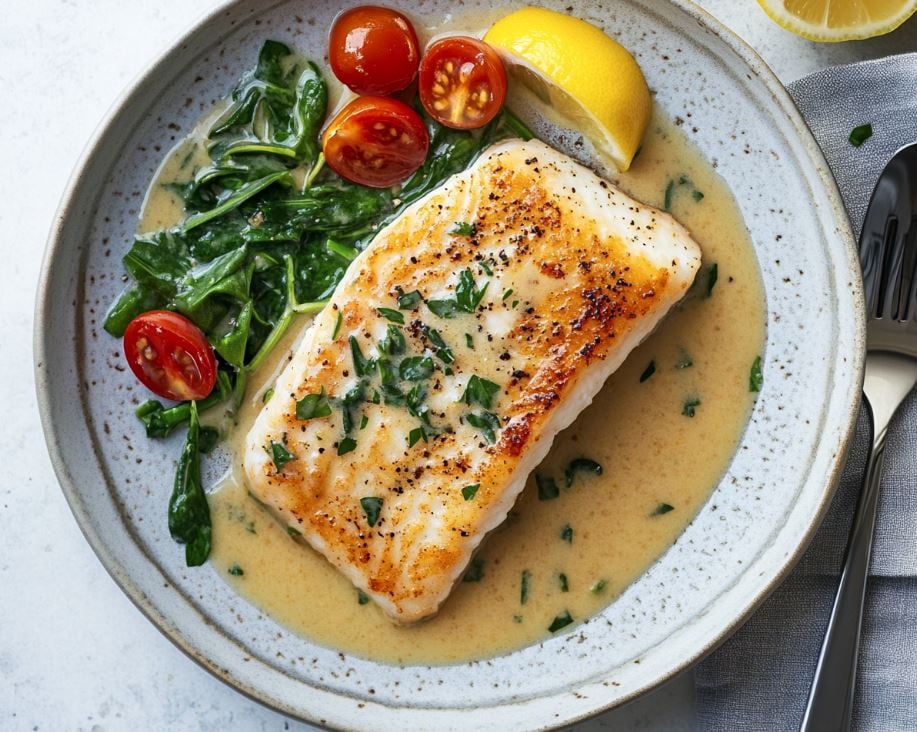 Basa Fish Fillet with Lemon Brown Butter Sauce