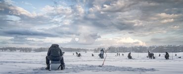 people ice fishing at a spot in ohio
