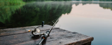 fishing rod on a dock