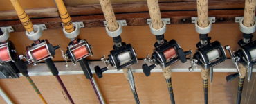 wall mounted fishing rod rack