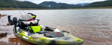 kayak with a trolling motor