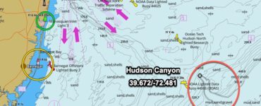 hudson canyon GPS coordinates