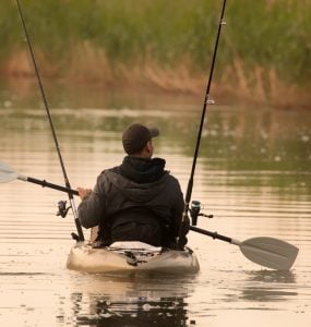 person in an advanced elements straightedge kayak