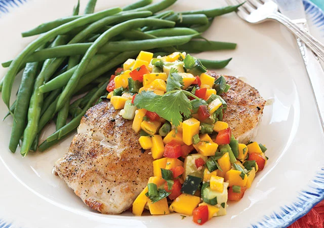 Grilled Grouper with Mango Salsa