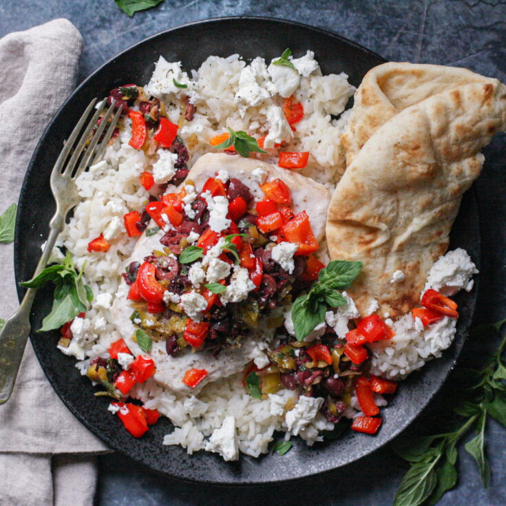 Greek-Style Swordfish Santorini